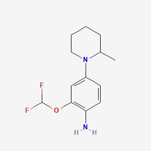 2-(Difluoromethoxy)-4-(2-methylpiperidin-1-yl)aniline