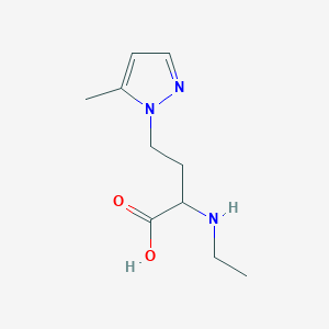 2-(Ethylamino)-4-(5-methyl-1h-pyrazol-1-yl)butanoic acid