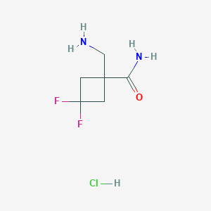 1-(Aminomethyl)-3,3-difluorocyclobutane-1-carboxamidehydrochloride