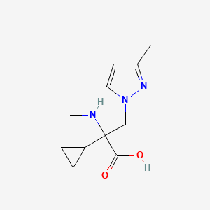 2-Cyclopropyl-3-(3-methyl-1h-pyrazol-1-yl)-2-(methylamino)propanoic acid