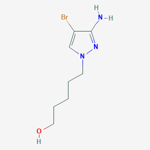 5-(3-Amino-4-bromo-1h-pyrazol-1-yl)pentan-1-ol