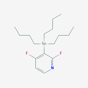 molecular formula C17H29F2NSn B15326499 2,4-Difluoro-3-(tributylstannyl)pyridine 