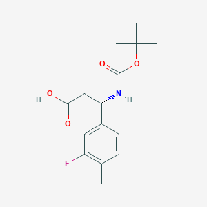 (S)-3-((tert-Butoxycarbonyl)amino)-3-(3-fluoro-4-methylphenyl)propanoic acid