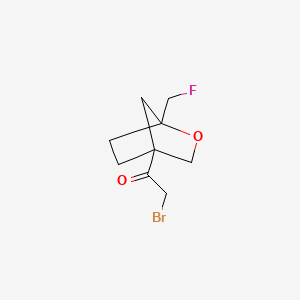 molecular formula C9H12BrFO2 B15326523 2-Bromo-1-[1-(fluoromethyl)-2-oxabicyclo[2.2.1]heptan-4-yl]ethan-1-one 