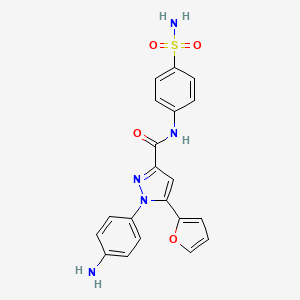 1-(4-aminophenyl)-5-(furan-2-yl)-N-(4-sulfamoylphenyl)-1H-pyrazole-3-carboxamide