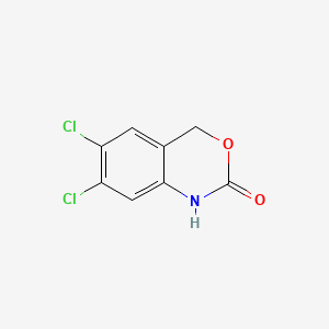 molecular formula C8H5Cl2NO2 B15326560 6,7-Dichloro-1,4-dihydro-2H-benzo[d][1,3]oxazin-2-one 