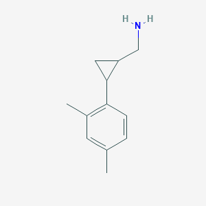 molecular formula C12H17N B15326576 (2-(2,4-Dimethylphenyl)cyclopropyl)methanamine 