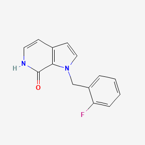 molecular formula C14H11FN2O B1532659 1-[(2-氟苯基)甲基]-1H,6H,7H-吡咯并[2,3-c]吡啶-7-酮 CAS No. 1258651-06-7