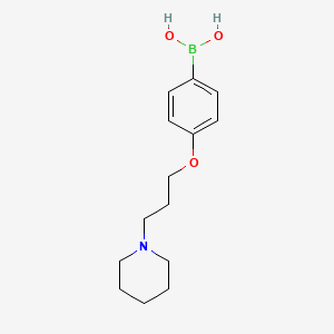 molecular formula C14H22BNO3 B1532660 {4-[3-(哌啶-1-基)丙氧基]苯基}硼酸 CAS No. 1003028-39-4