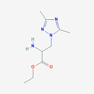 Ethyl 2-amino-3-(3,5-dimethyl-1h-1,2,4-triazol-1-yl)propanoate