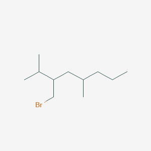 molecular formula C11H23Br B15326621 3-(Bromomethyl)-2,5-dimethyloctane 