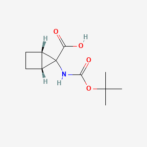 molecular formula C11H17NO4 B15326623 (1R,4S,5S)-5-{[(tert-butoxy)carbonyl]amino}bicyclo[2.1.0]pentane-5-carboxylic acid 