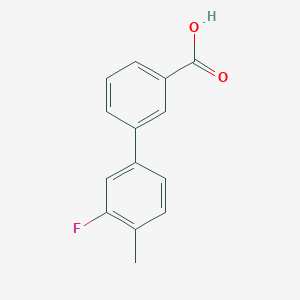 molecular formula C14H11FO2 B1532663 3-(3-Fluoro-4-methylphenyl)benzoic acid CAS No. 885964-56-7