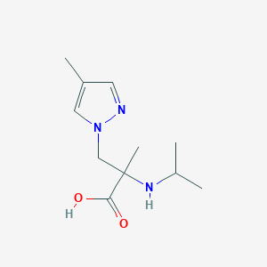 2-(Isopropylamino)-2-methyl-3-(4-methyl-1h-pyrazol-1-yl)propanoic acid