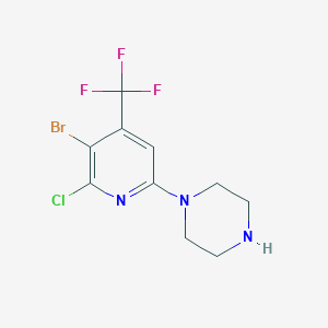 1'-(5-Bromo-6-chloro-4-(trifluoromethyl)pyridin-2-yl)piperazine