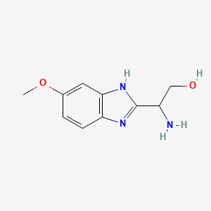 molecular formula C10H13N3O2 B15326674 2-Amino-2-(5-methoxy-1h-benzo[d]imidazol-2-yl)ethan-1-ol 