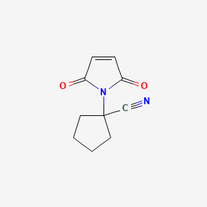 molecular formula C10H10N2O2 B1532669 1-(2,5-dioxo-2,5-dihydro-1H-pyrrol-1-yl)cyclopentane-1-carbonitrile CAS No. 1251251-92-9