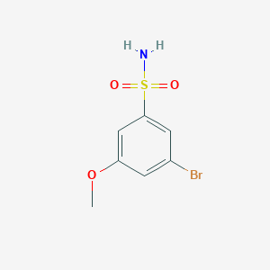 molecular formula C7H8BrNO3S B1532670 3-溴-5-甲氧基苯磺酰胺 CAS No. 1261438-84-9