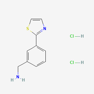 molecular formula C10H12Cl2N2S B1532671 (3-(Thiazol-2-yl)phenyl)methanamine dihydrochloride CAS No. 1276631-20-9