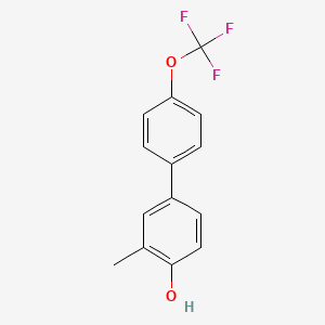 molecular formula C14H11F3O2 B1532674 2-Methyl-4-(4-trifluoromethoxyphenyl)phenol CAS No. 1261464-05-4