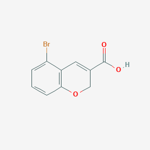 molecular formula C10H7BrO3 B1532678 Ácido 5-bromo-2H-croman-3-carboxílico CAS No. 885270-71-3