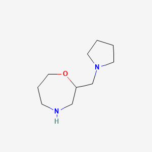 molecular formula C10H20N2O B1532684 2-(1-Pyrrolidinylmethyl)-1,4-oxazepane CAS No. 933720-55-9