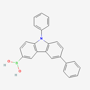 molecular formula C24H18BNO2 B1532687 (6,9-Diphenyl-9H-carbazol-3-yl)boronic acid CAS No. 1133058-06-6