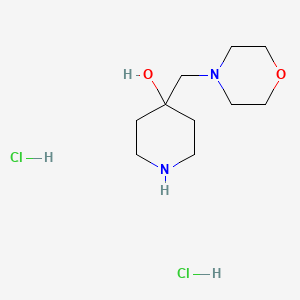 molecular formula C10H22Cl2N2O2 B1532688 4-(Morpholin-4-ylmethyl)piperidin-4-ol dihydrochloride CAS No. 885617-44-7