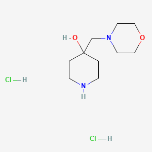 molecular formula C10H22Cl2N2O2 B1532688 Dihidrocloruro de 4-(morfolin-4-ilmetil)piperidin-4-ol CAS No. 885617-44-7