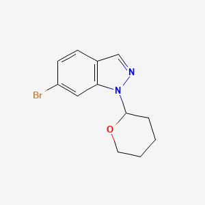 molecular formula C12H13BrN2O B1532691 6-溴-1-(四氢-2H-吡喃-2-基)-1H-吲唑 CAS No. 1158680-88-6