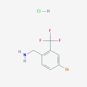 molecular formula C8H8BrClF3N B1532696 (4-Bromo-2-(trifluoromethyl)phenyl)methanamine hydrochloride CAS No. 1214372-39-0