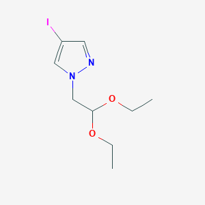 molecular formula C9H15IN2O2 B1532699 1-(2,2-Diethoxyethyl)-4-iodo-1H-pyrazole CAS No. 1255147-51-3