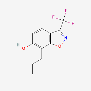 molecular formula C11H10F3NO2 B1532707 7-Propyl-3-(trifluoromethyl)benzo[d]isoxazol-6-ol CAS No. 194608-88-3