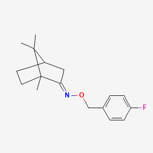 molecular formula C17H22FNO B1532711 1,7,7-Trimethylbicyclo[2.2.1]heptan-2-one O-(4-fluorobenzyl)-oxime CAS No. 946386-33-0