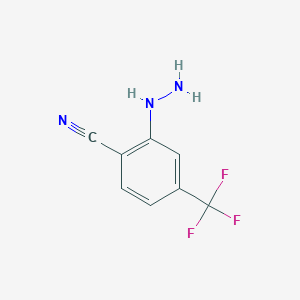 1-(2-Cyano-5-(trifluoromethyl)phenyl)hydrazine