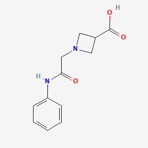 molecular formula C12H14N2O3 B1532717 1-[(Phenylcarbamoyl)methyl]azetidine-3-carboxylic acid CAS No. 1410078-52-2