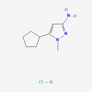 5-cyclopentyl-1-methyl-1H-pyrazol-3-aminehydrochloride