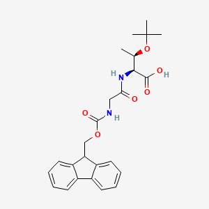 molecular formula C25H30N2O6 B1532722 (2S,3R)-2-(2-((((9H-Fluoren-9-yl)methoxy)carbonyl)amino)acetamido)-3-(tert-butoxy)butanoic acid CAS No. 1818440-02-6