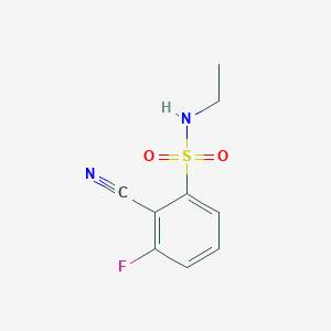 molecular formula C9H9FN2O2S B15327279 2-cyano-N-ethyl-3-fluorobenzenesulfonamide 