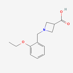 molecular formula C13H17NO3 B1532728 1-[(2-Ethoxyphenyl)methyl]azetidine-3-carboxylic acid CAS No. 1411148-91-8