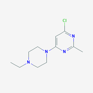 molecular formula C11H17ClN4 B1532733 4-Chloro-6-(4-ethylpiperazin-1-yl)-2-methylpyrimidine CAS No. 1251204-34-8
