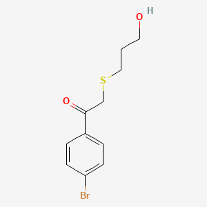 1-(4-Bromophenyl)-2-((3-hydroxypropyl)thio)ethan-1-one