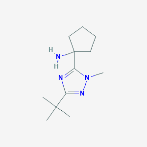 molecular formula C12H22N4 B15327362 1-(3-(Tert-butyl)-1-methyl-1h-1,2,4-triazol-5-yl)cyclopentan-1-amine 