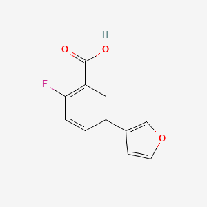 molecular formula C11H7FO3 B1532737 2-Fluoro-5-(furan-3-yl)benzoic acid CAS No. 1339840-61-7