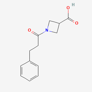 1-(3-Phenylpropanoyl)azetidine-3-carboxylic acid
