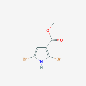 molecular formula C6H5Br2NO2 B1532741 2,5-二溴-1H-吡咯-3-甲酸甲酯 CAS No. 1598381-37-3