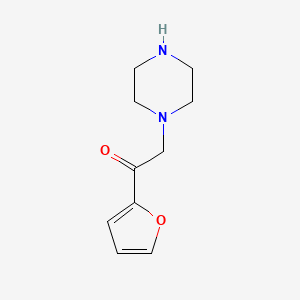 molecular formula C10H14N2O2 B1532745 1-(2-Furyl)-2-piperazinylethan-1-one CAS No. 1082533-48-9
