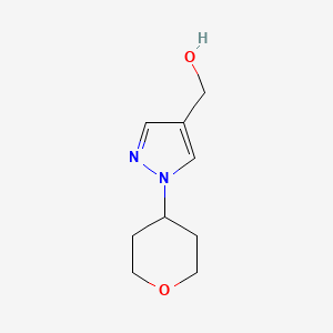 molecular formula C9H14N2O2 B1532749 (1-(tetrahydro-2H-pyran-4-yl)-1H-pyrazol-4-yl)methanol CAS No. 1339353-67-1