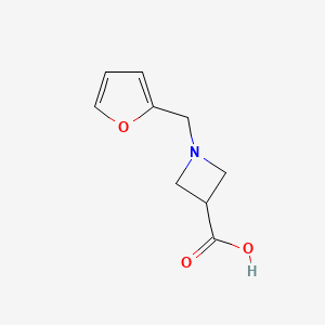 molecular formula C9H11NO3 B1532750 1-(Furan-2-ylmethyl)azetidine-3-carboxylic acid CAS No. 1339100-59-2