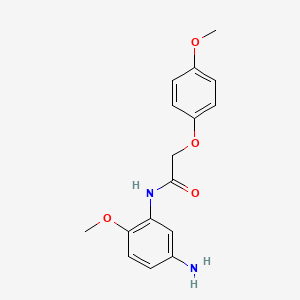 molecular formula C16H18N2O4 B1532755 N-(5-Amino-2-methoxyphenyl)-2-(4-methoxyphenoxy)-acetamide CAS No. 1020054-73-2